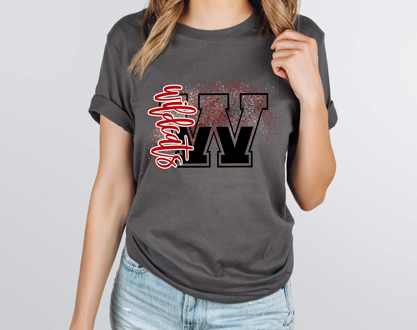 Wildcats Red Splatter DTF Transfer