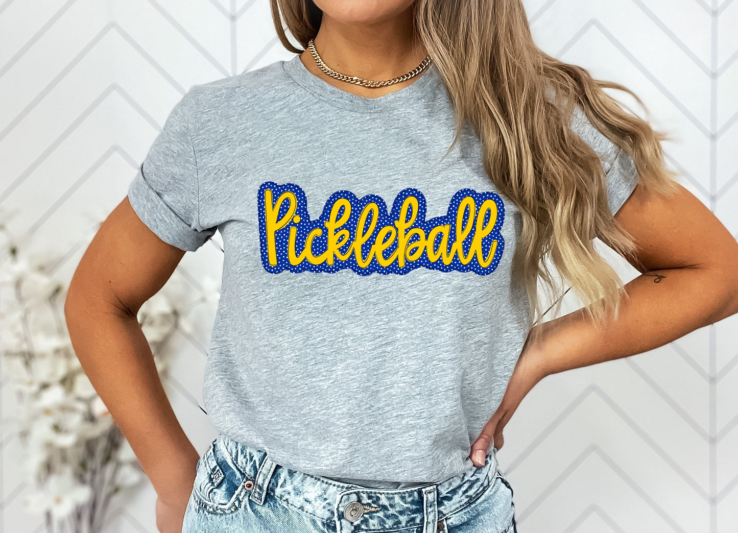 Pickleball Faux Applique