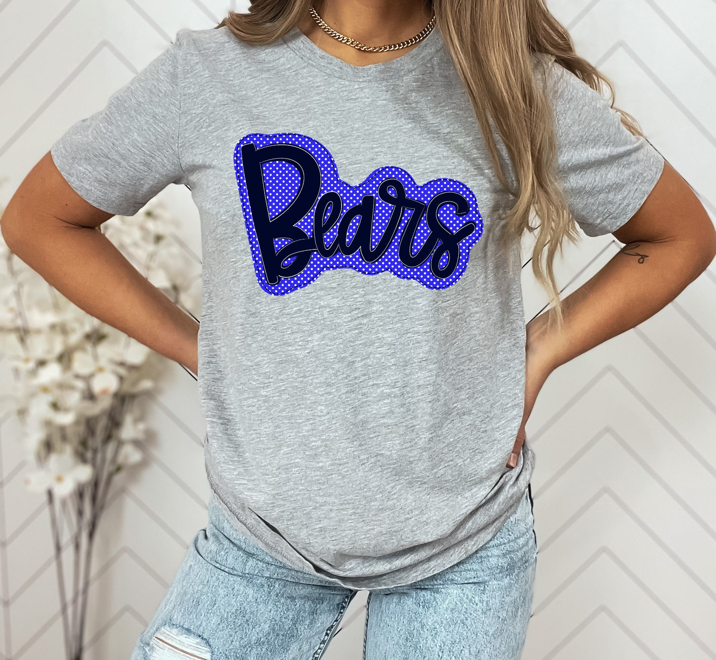 Bears Faux Applique Graphic Tee