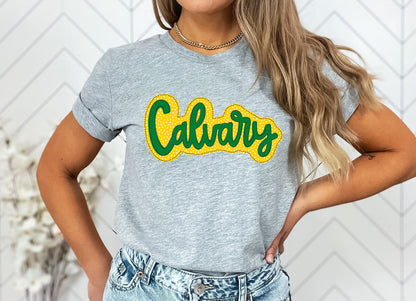 Calvary Faux Applique Graphic Tee