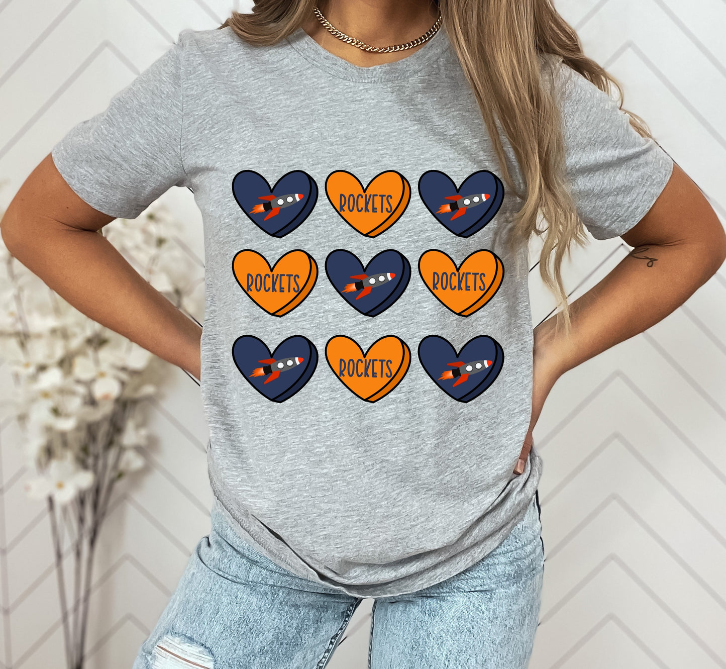 Rockets Conversation Heart Graphic Tee