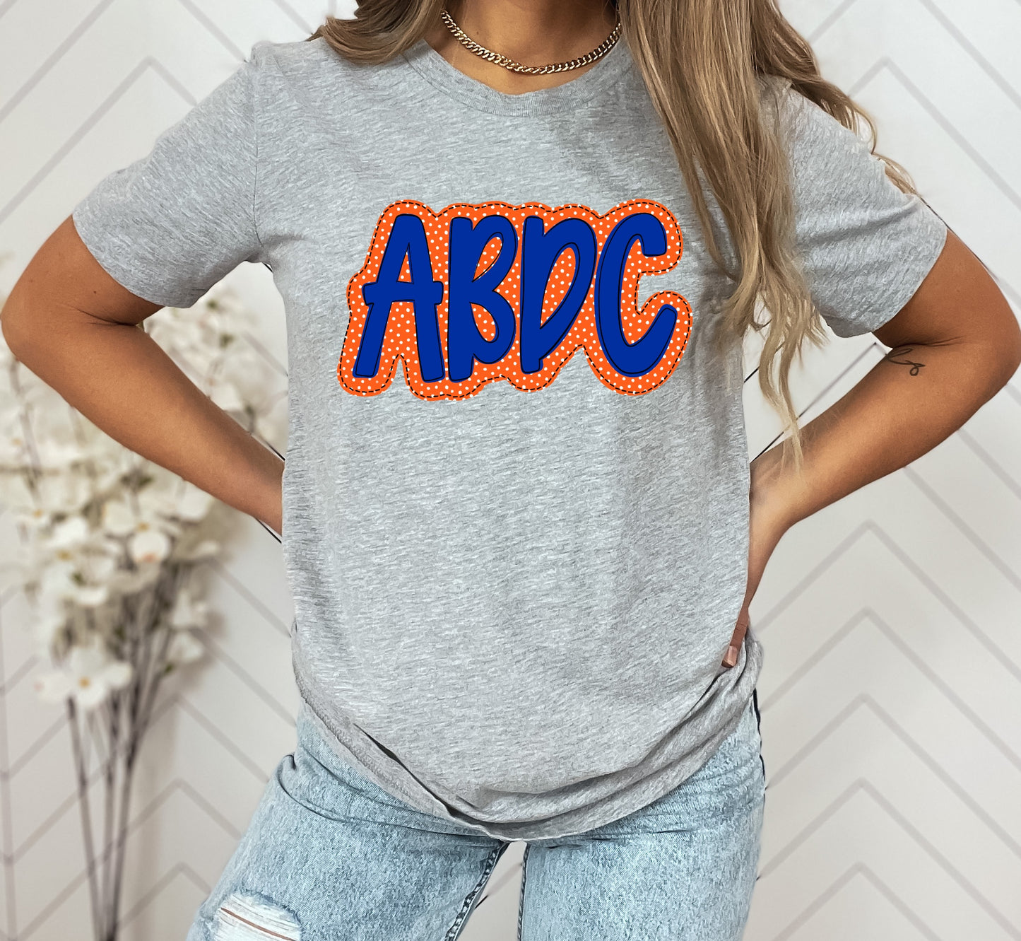 ABDC Faux Applique Graphic Tee