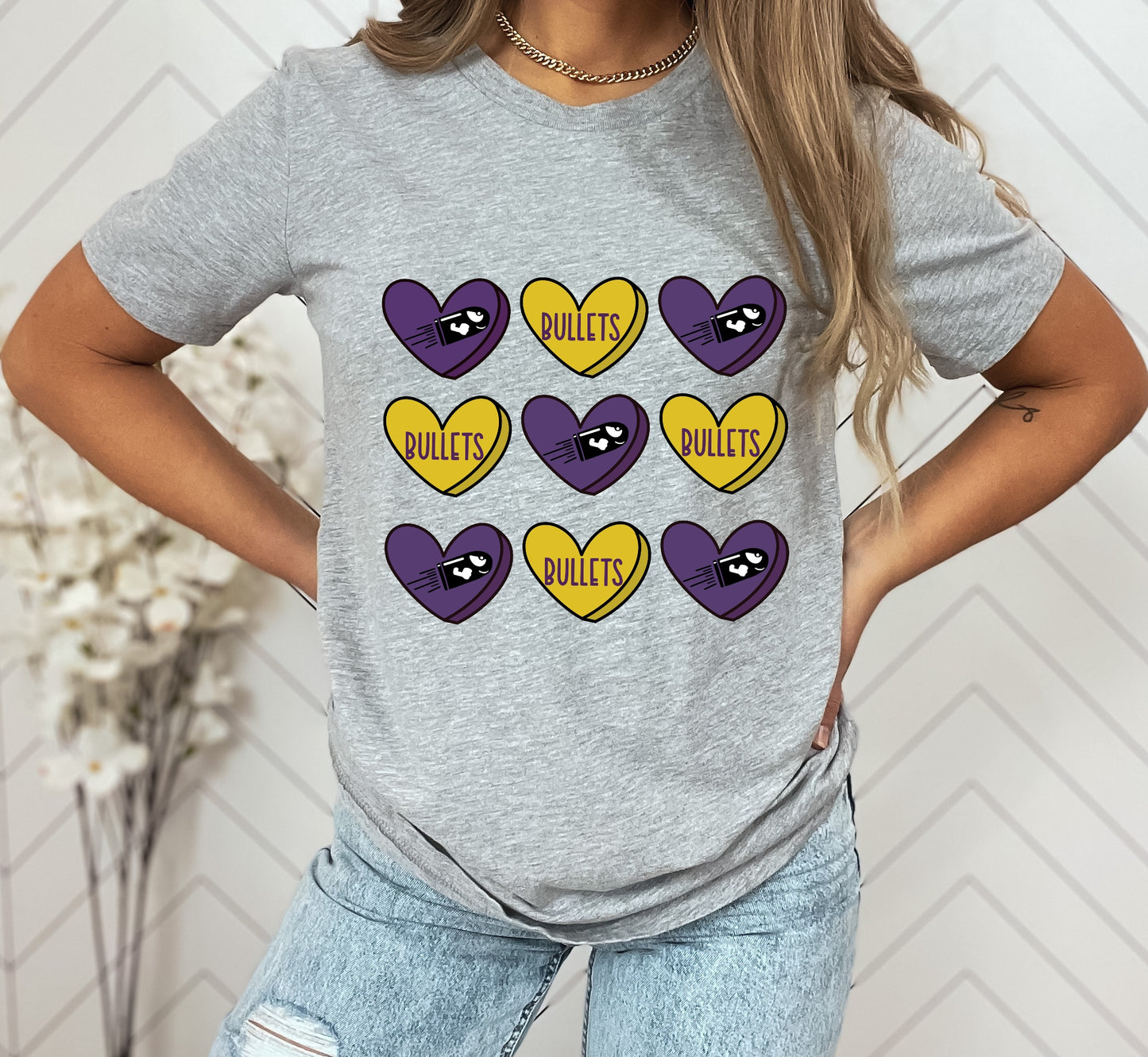 Bullets Conversation Heart Graphic Tee