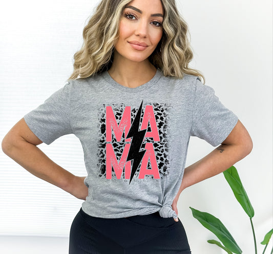 Mama Lightning Bolt Graphic Tee