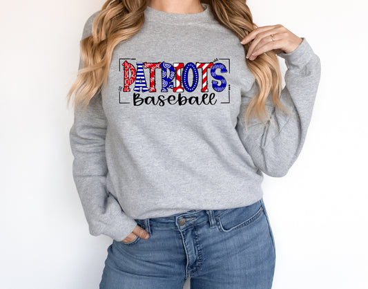 Patriots Baseball Doodle Graphic Tee