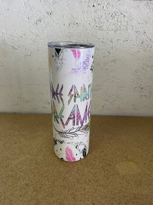 Free Spirited Dreamer Completed 20oz Skinny Tumbler