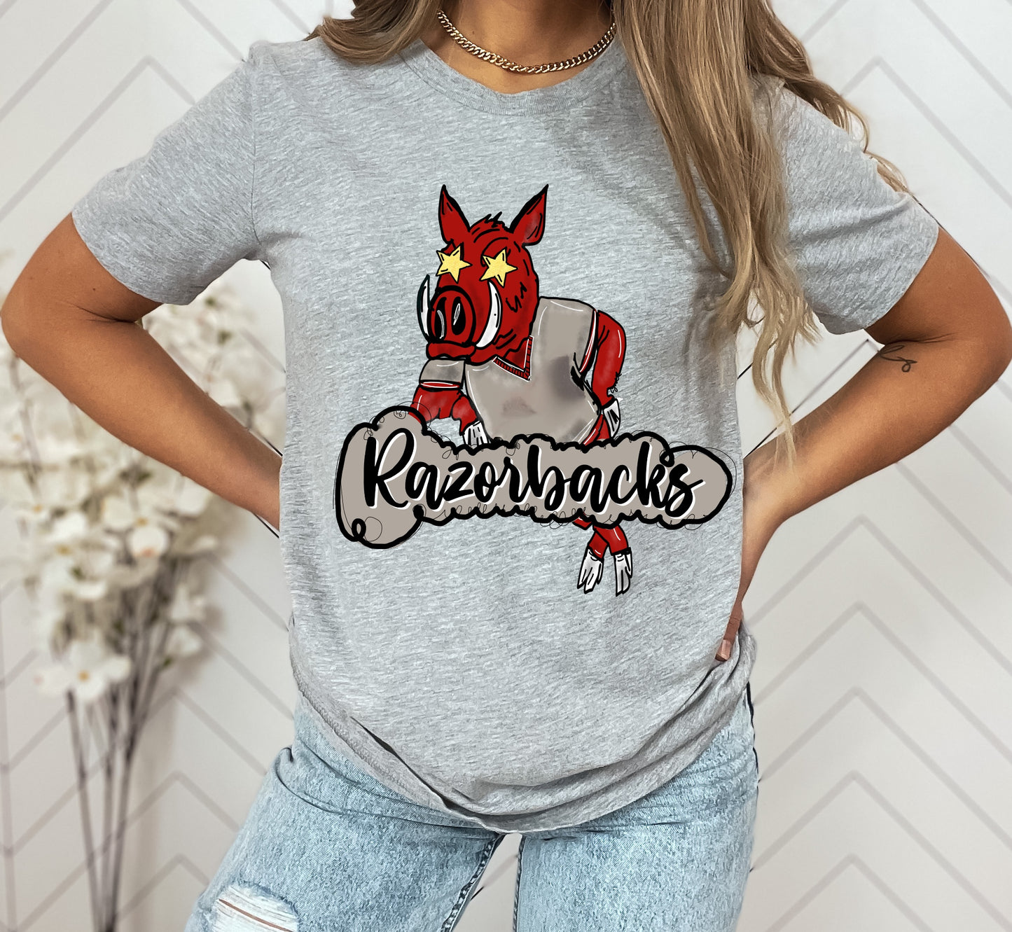 Razorbacks Preppy Graphic Tee