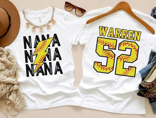 NANA Customizable Softball Graphic Tee