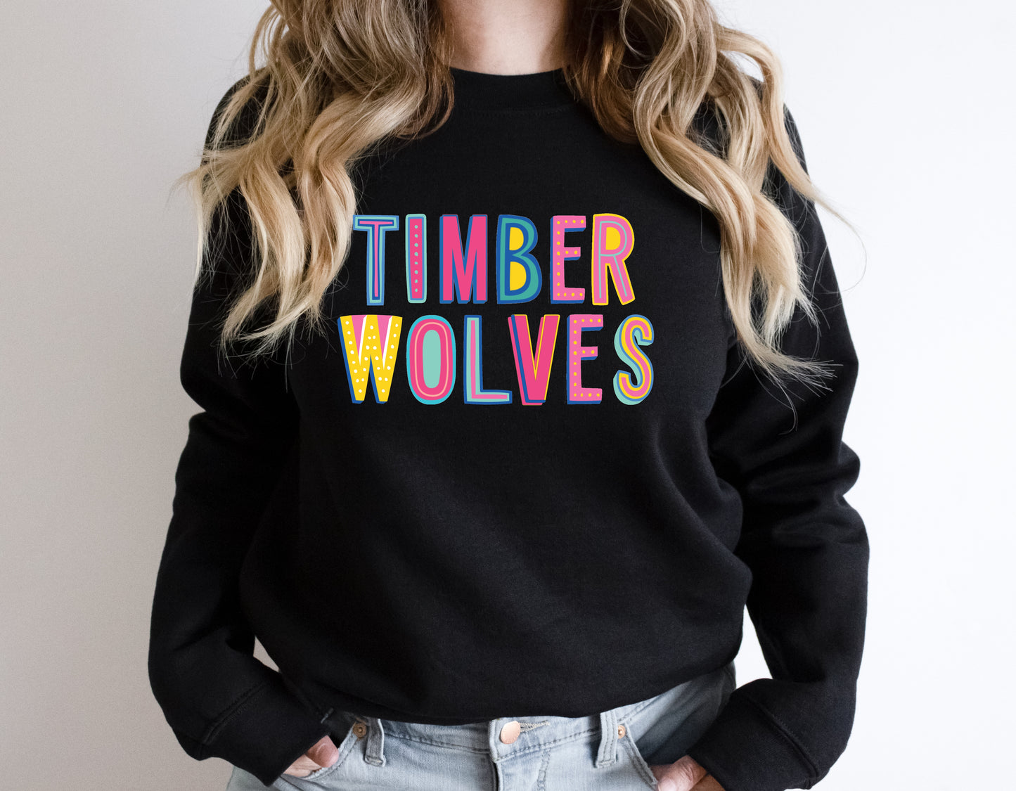 Timberwolves Colorful Graphic Tee