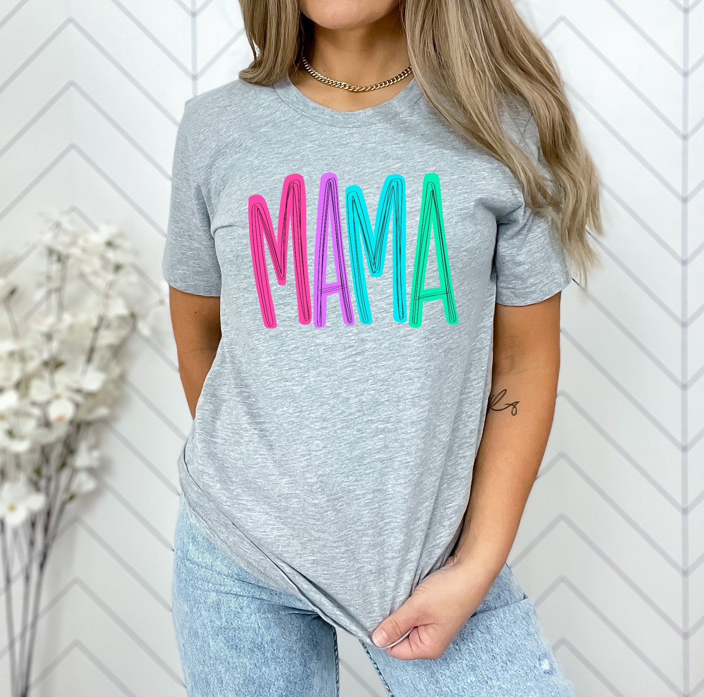 Mama Scribble Doodle Graphic Tee