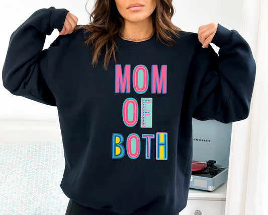 Mom of Both Colorful Graphic Tee