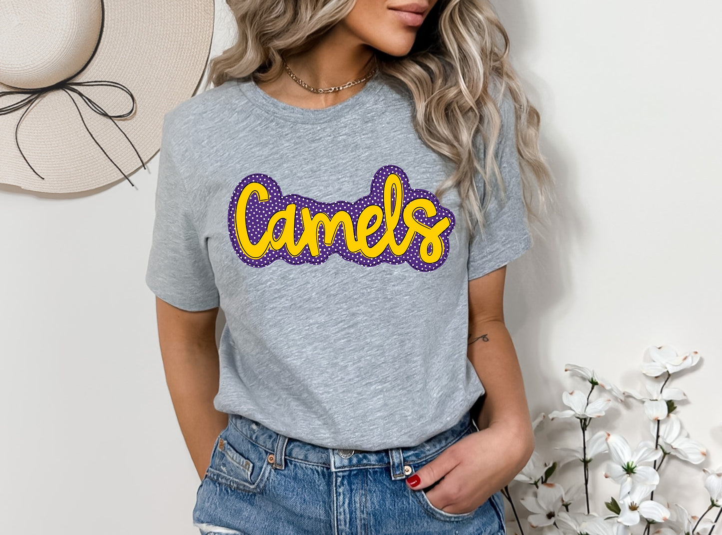 Camels Faux Applique Graphic Tee