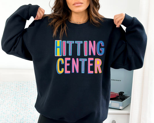 Hitting Center Colorful Graphic Tee