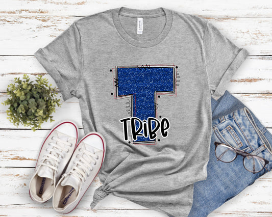 Tribe Glitter Varsity Doodle Graphic Tee Graphic Tee