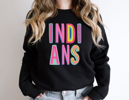 Indians  Colorful Graphic Tee