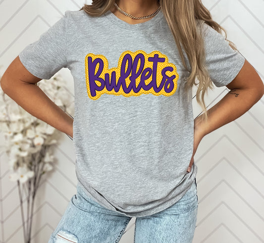 Bullets Faux Applique Graphic Tee