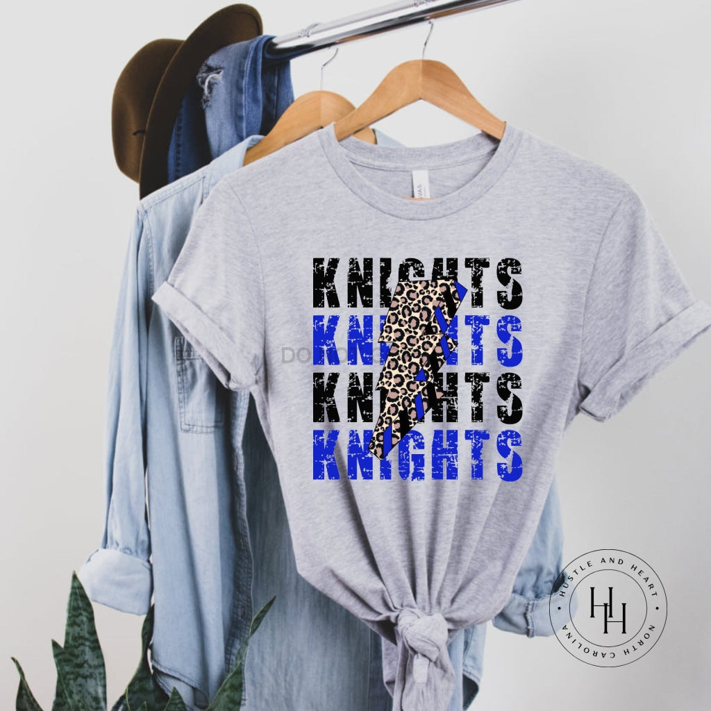 Knights Blue Lightning Bolt Graphic Tee