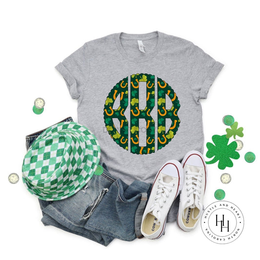 Lucky Horseshoe Monogram Graphic Tee Shirt