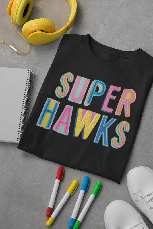 Superhawks Colorful Graphic Tee