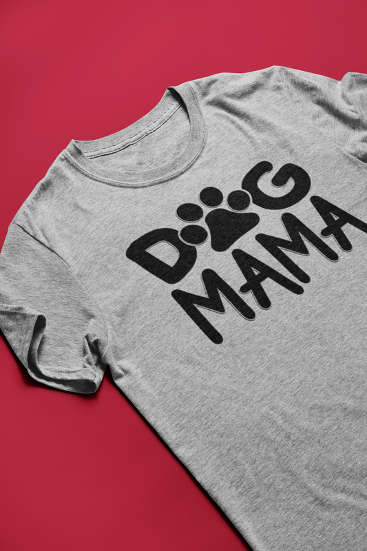 Dog Mama with Paw Graphic Tee