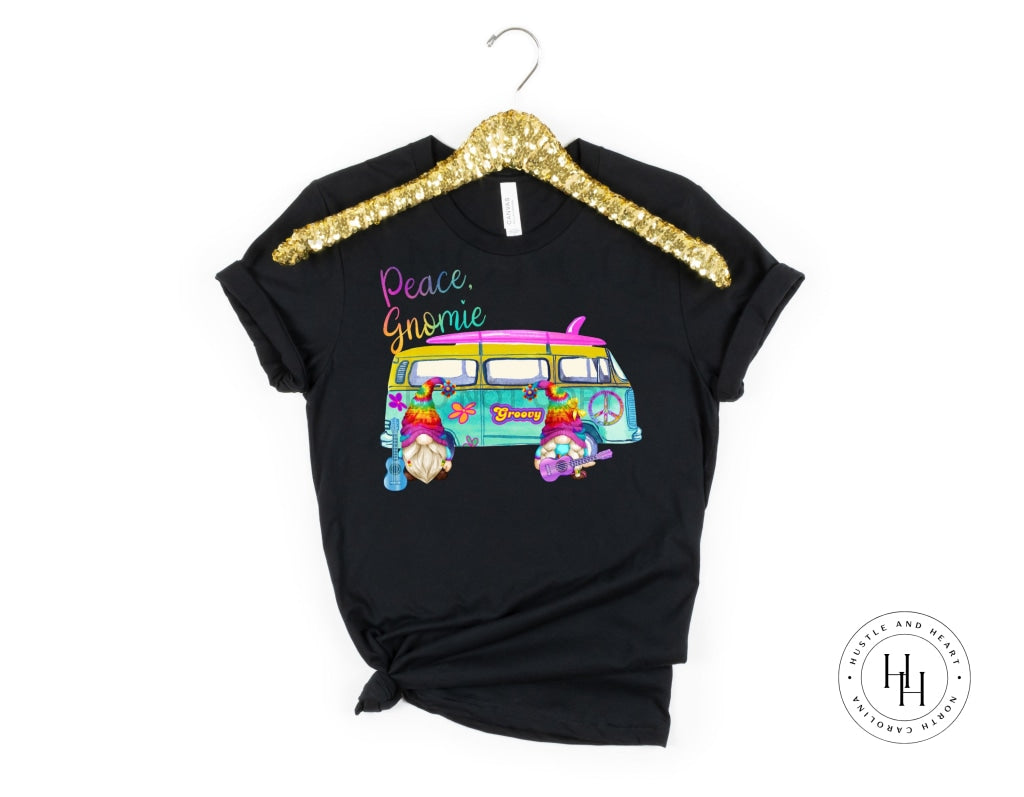 Peace Gnomie Hippie Van Graphic Tee Dtg