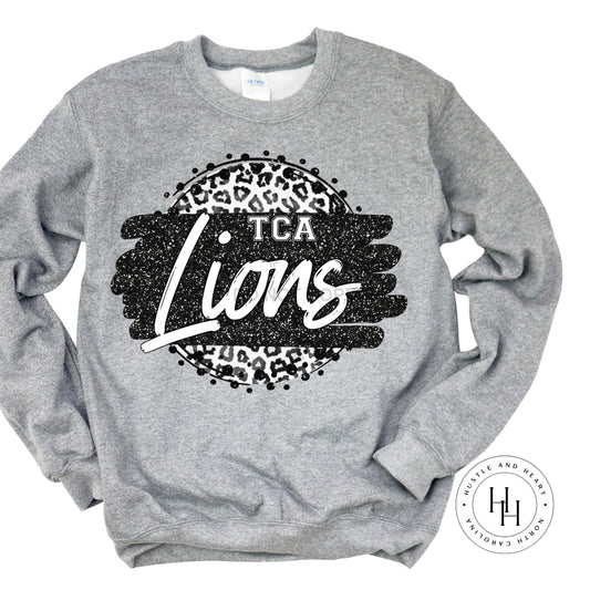 Tca Lions Grey Leopard Graphic Tee Circle Shirt