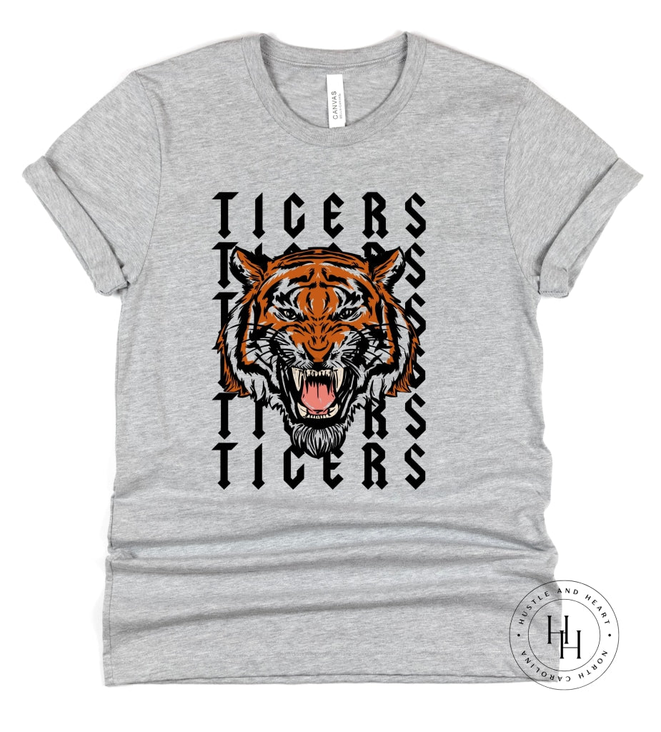 Tigers Repeating Mascot Graphic Tee Shirt