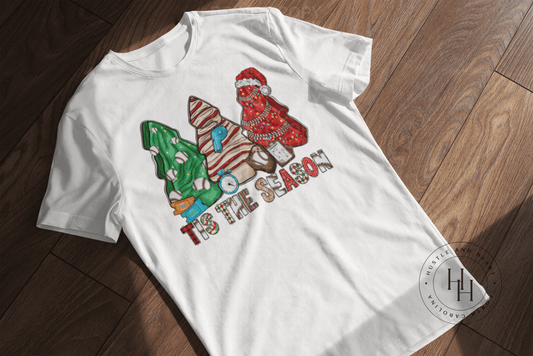 Tis The Season Baseball Christmas Tree Cakes - Sublimation Transfer Sublimation